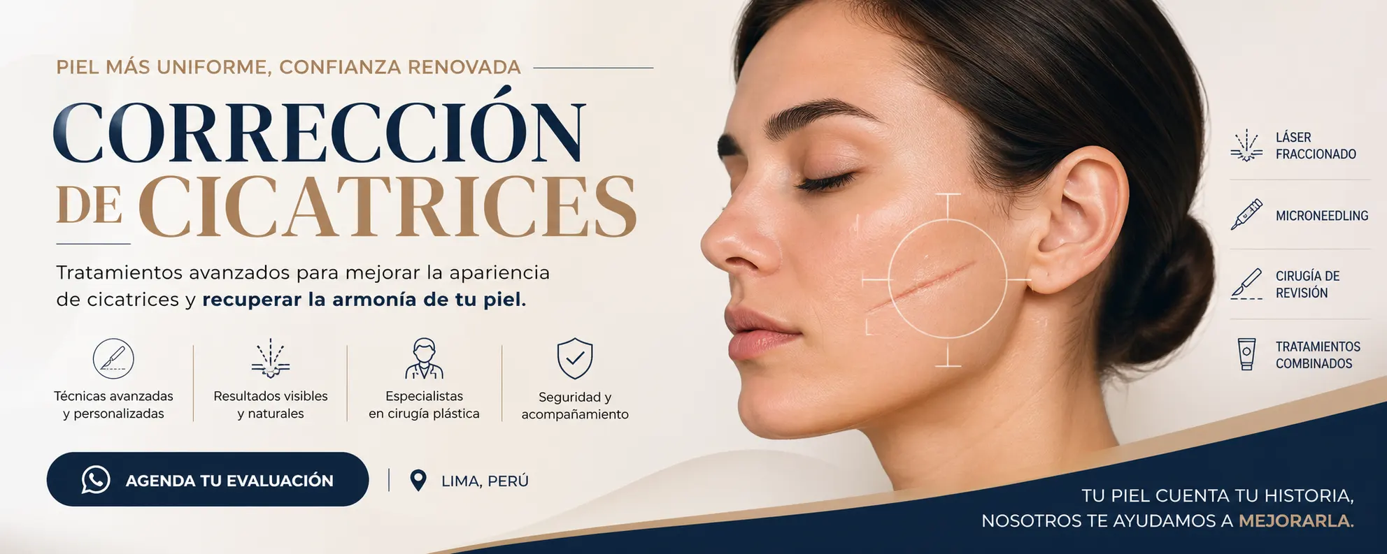 eliminación de cicatrices en Lima resultado natural