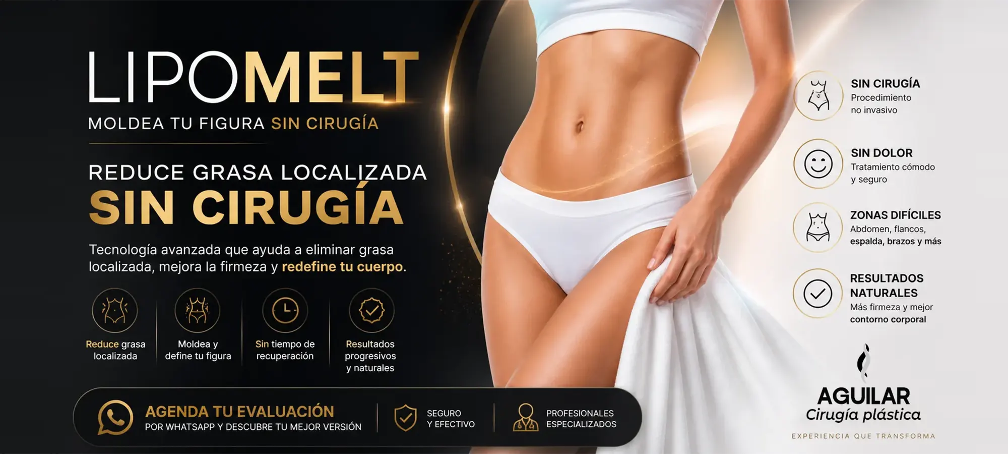 Tratamiento Lipomelt corporal con tecnología estética avanzada