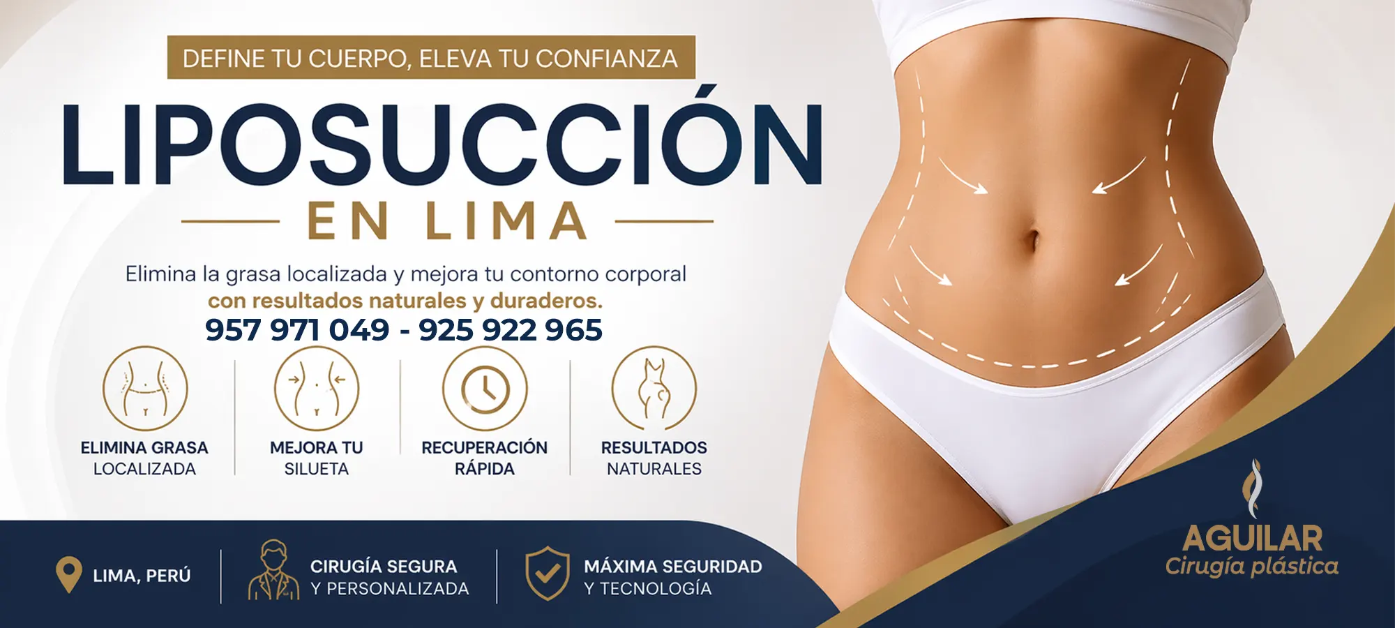 Liposucción estética con tecnología avanzada y recuperación personalizada