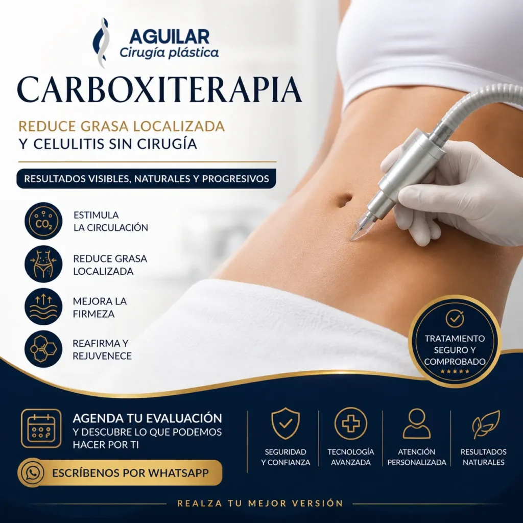 Sesión de carboxiterapia con aplicación controlada de CO2 en tratamiento estético corporal